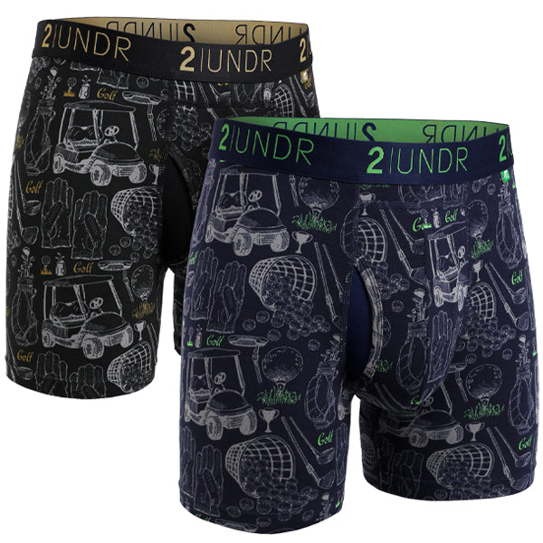 2UNDR Men&#39;s Underwear - Swing Shift 2 Pack - Range Time Black/Range Time Navy
