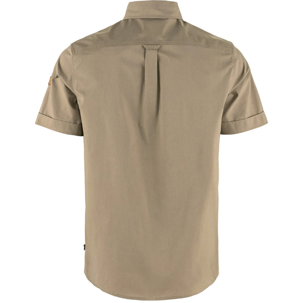 Fjällräven Men&#39;s Button Ups - Övik Air Stretch Short Sleeve Shirt - Suede Brown