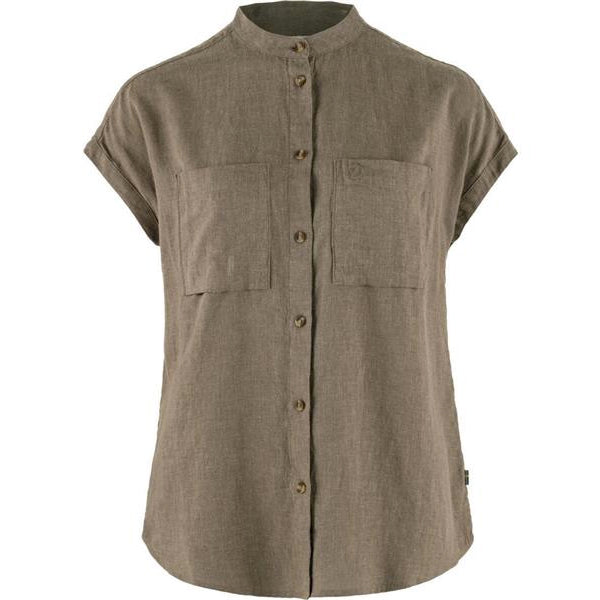 Fjällräven Women&#39;s Button Ups - Övik Hemp Shirt - Suede Brown