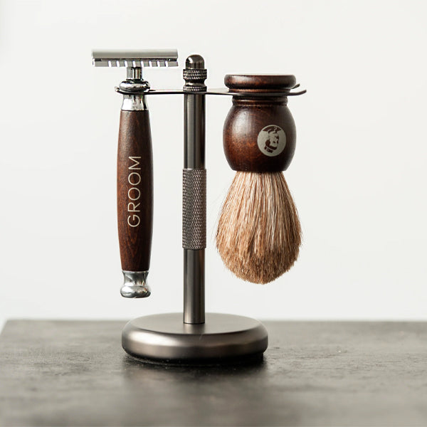 Groom Men&#39;s Grooming - Shaving Brush &amp; Razor Stand