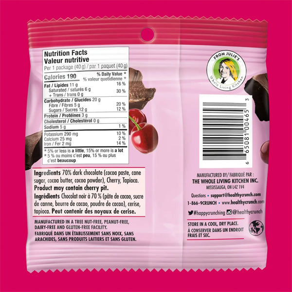 Healthy Crunch Snacks - Cherry Dark Chocolate Superfoods