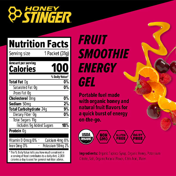 Honey Stinger Energy Gels -Fruit Smoothie - 744g