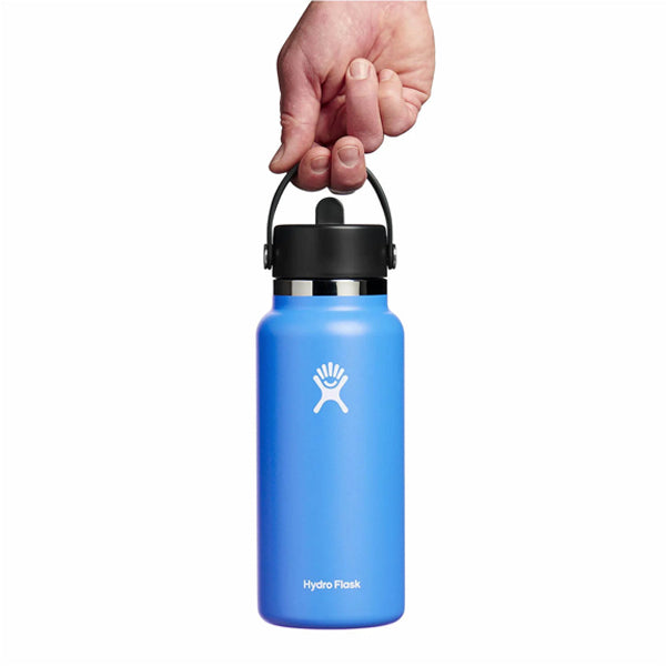 Hydro Flask - 32oz Wide Mouth Water Bottle with Flex Straw Cap - Cascade