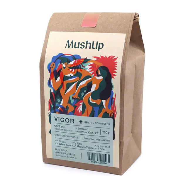 MushUp Whole Bean Mushroom Coffee - Vigor/Performance - Reishi+Cordyceps