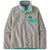 Patagonia Women's Pullover - Lightweight Synchilla - Oatmeal Heather/Fresh Teal