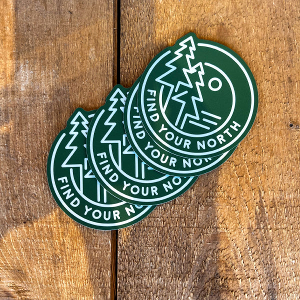 Prairie Supply Company - Find Your North In The Woods Sticker