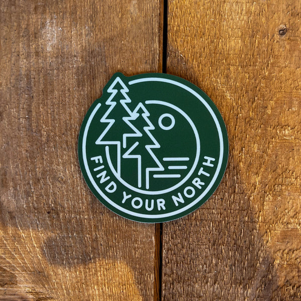 Prairie Supply Company - Find Your North In The Woods Sticker