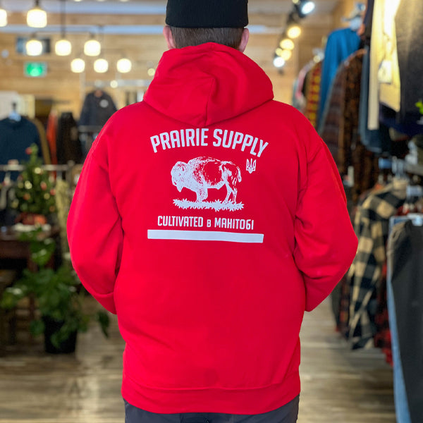 Prairie Supply Company  Unisex Hoodies - Cultivated в Манітобі Zip - Red