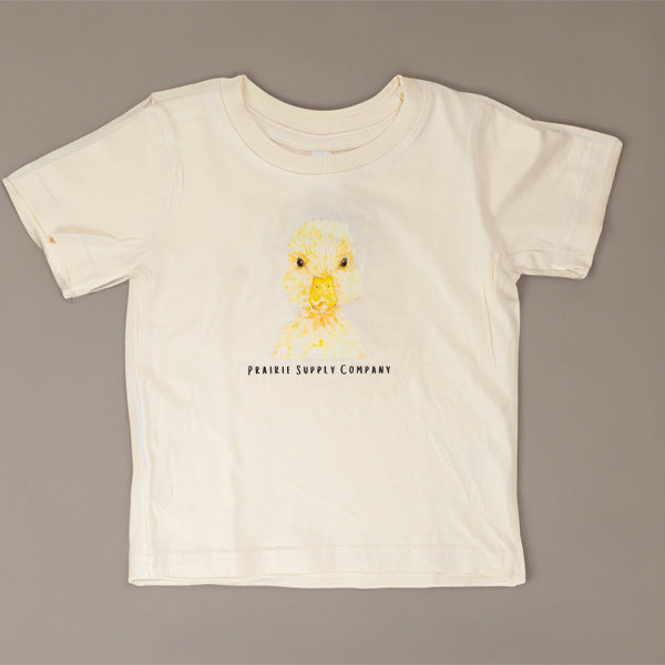 Prairie Supply Company X WLDFLWR Studio Youth T-Shirts - Baby Prairie Ducky - Natural Beige