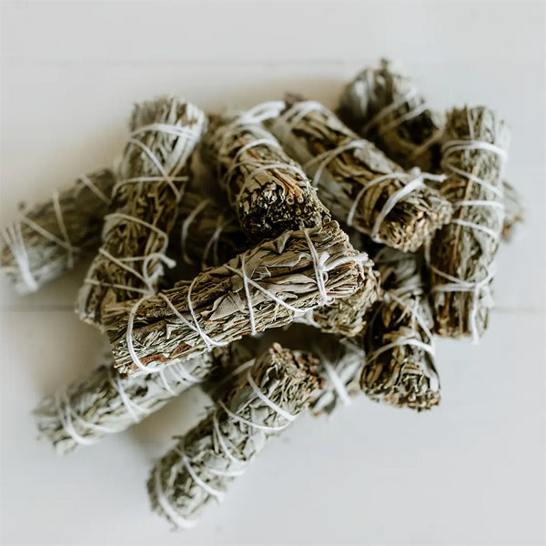 Standing Spruce - Blue and White Sage Smudge Sticks - 4&#39;&#39;