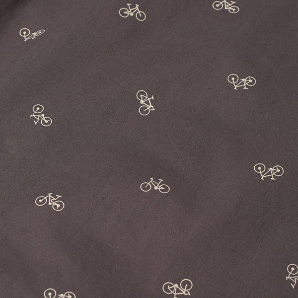 Tentree Men&#39;s Button Ups - Bike Around Shortsleeve Shirt - Graphite/Plaza Taupe