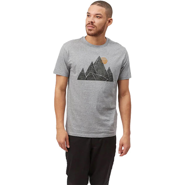 Tentree Men&#39;s T-Shirts - Mountain Peak - Grey Heather