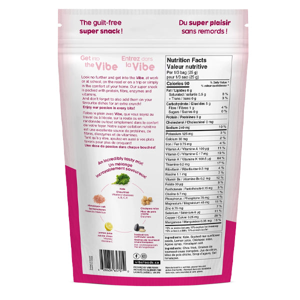 Vibe Crunchy Kale Chips - Himalayan Salt and Chickpea Miso - 75g