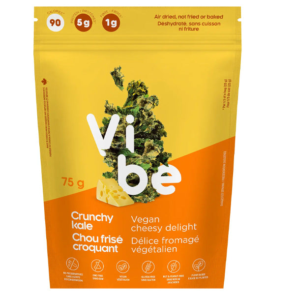 Vibe Crunchy Kale Chips  - Vegan Cheesy Delight - 75g