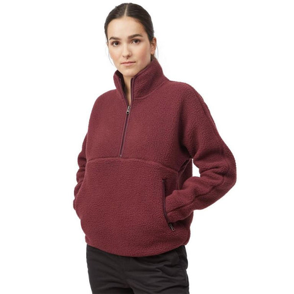 Tentree Women&#39;s Sweaters - Ecoloft Half Zip - Fig