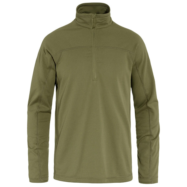 Fjällräven Men&#39;s Sweaters - Abisko Lite Fleece Half Zip - Green