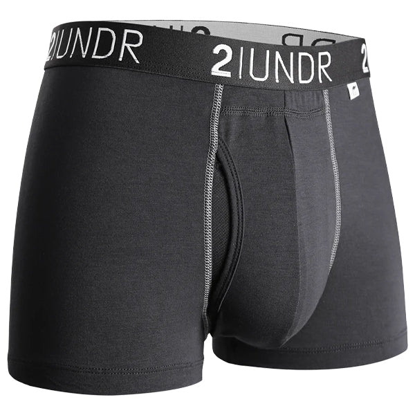 2UNDR Men&#39;s Underwear - Swing Shift Boxer Brief - Black/Grey