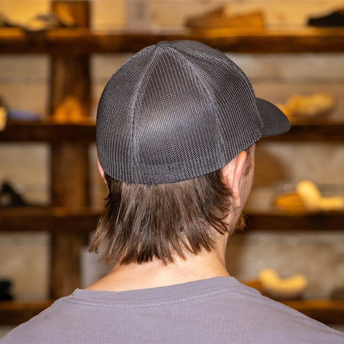 Prairie Supply Company Unisex Hats - Flexfit Trucker Mesh Find Your North Patch - Charcoal