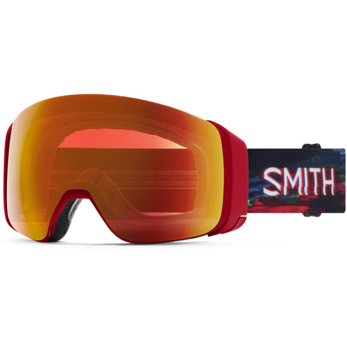 Smith Unisex Goggles - 4D Mag - Crimson Glitch Hunter/ChromaPop Everyday Red Mirror