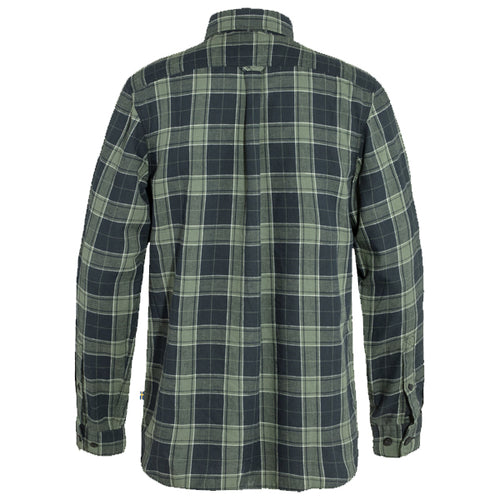 Fjällräven Men's Button-Ups - Övik Travel Shirt LS - Dark Navy/Patina Green