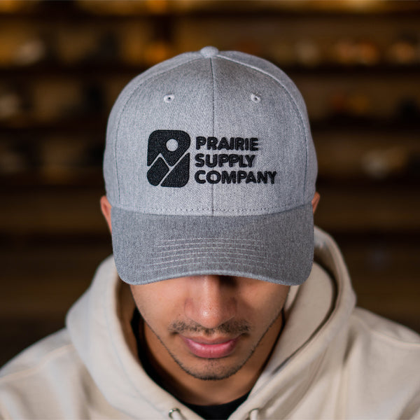 Prairie Supply Company Unisex Hats - Find Your North Snapback - Heather Grey/Black