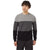 Tentree Men's Sweaters - Highline Blocked Crew Sweater - Grey Heather/Dark Grey Heather/ Meteorite Black
