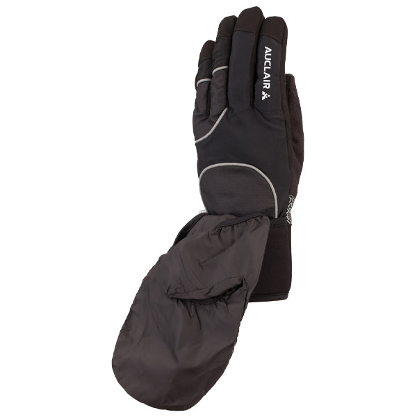 Auclair Women&#39;s Mitts &amp; Gloves - Honeycomb Running Gloves - Black/Black/Silver