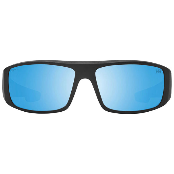 SPY Men&#39;s Sunglasses - Logan - Matte Black/Happy Boost Bronze Polar Ice Blue Spectra Mirror