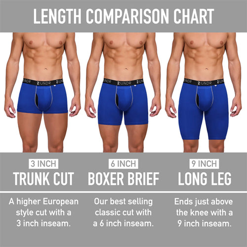 2UNDER Men's Underwear - Swing Shift Boxer Brief - White Caps