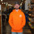 Prairie Supply Company Unisex Hoodies - Reverse Cultivated Circle - Safety Orange
