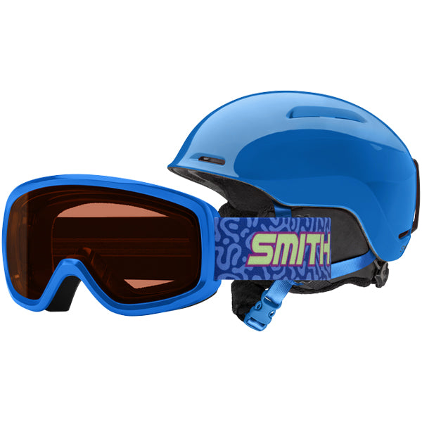 Smith Youth Helmets - Glide Jr. Mips/Snowday Combo - Colbalt