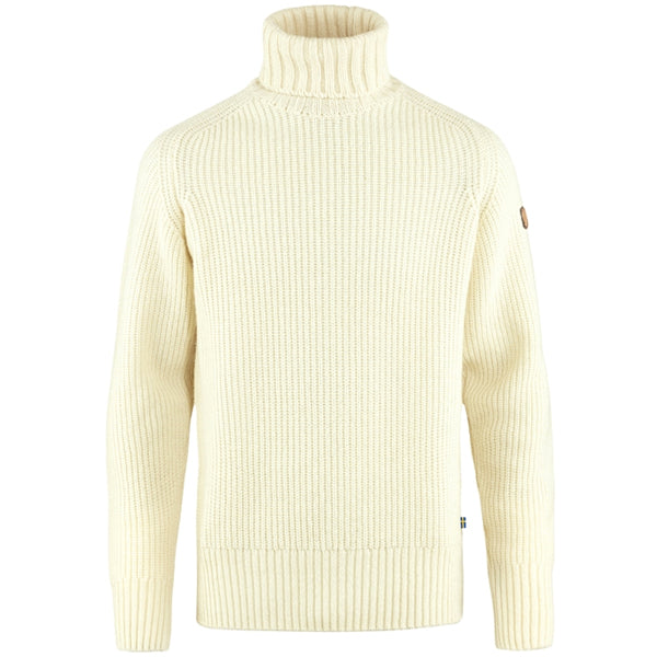 Fjällräven Men&#39;s Sweaters - Övik Roller Neck Sweater - Chalk White