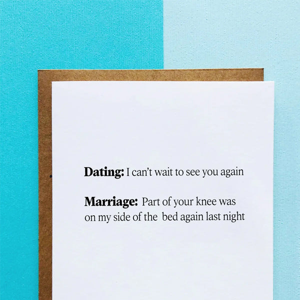 Top Hat and Monocle - Dating vs Marriage Funny Valentines Day / Anniversary Card
