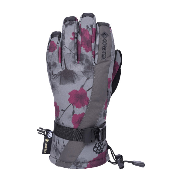 686 Women&#39;s Mitts &amp; Gloves - Gore-Tex Linear Glove - Charcoal X-Ray
