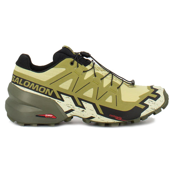 Salomon Men&#39;s Shoes - Speedcross 6 - Leek Green/Black/Bleached Sand