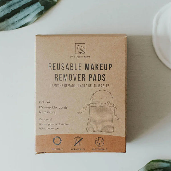 Zero Waste MVMT Reusable Makeup Remover Pads - Organic Bamboo Cotton