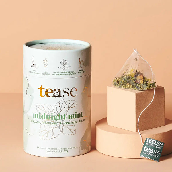 Tease Tea - Midnight Mint, Calming Tea Blend | Compostable Pyramid Bags