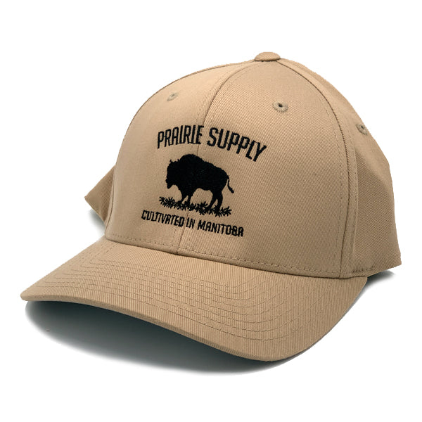 Prairie Supply Company Unisex Hats - Flexfit Wooly Combed - Khaki