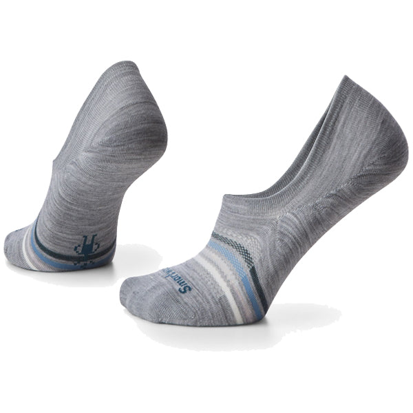 Smartwool Unisex Socks - Everyday Striped No Show - Light Gray