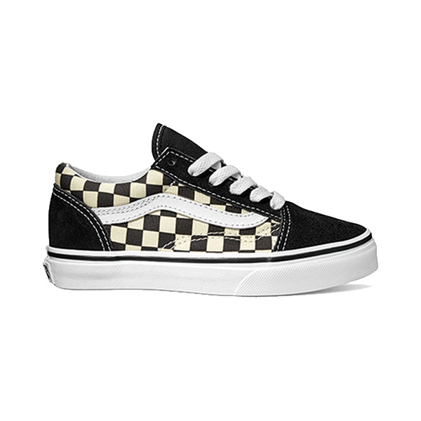 Vans Unisex Youth Shoes - Old Skool - Primary Check Black/White