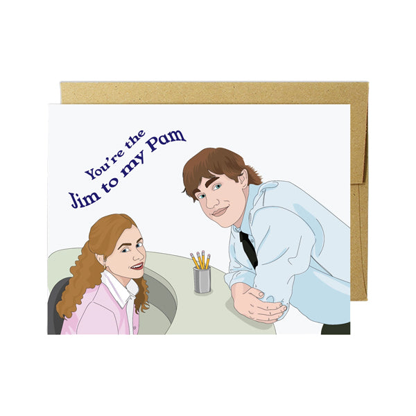 Party Mountain Paper Co. - Jim To My Pam Love Card