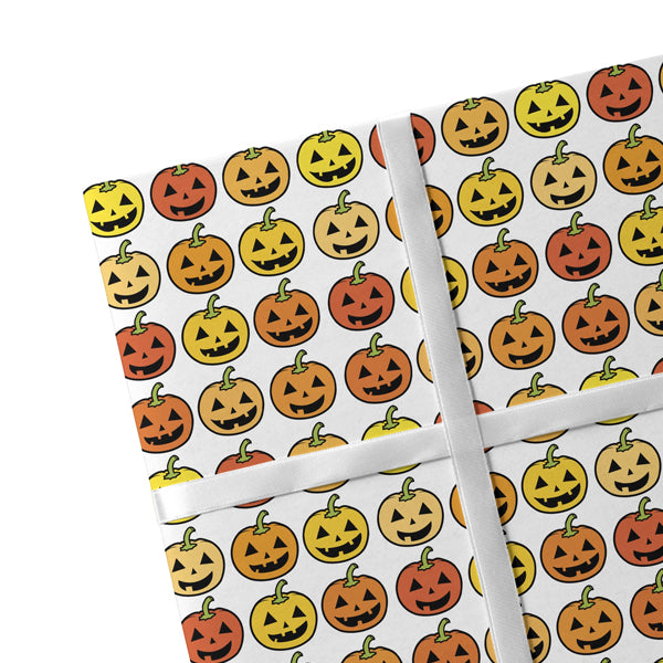 Studio Soph - 2 Sheets Pumpkins Halloween Wrapping Paper