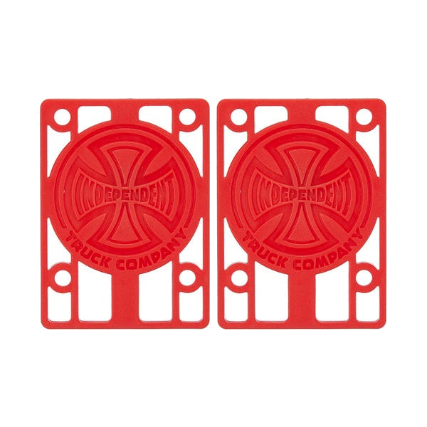 Independent Skate Accessories - 1/8&quot; Riser Pads 2PK Red