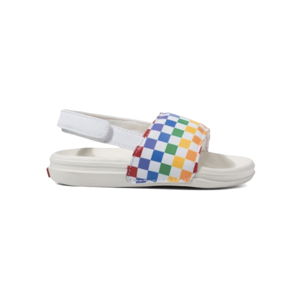 Vans Unisex Toddler Shoes - La Costa Slide - Checkerboard/Rainbow