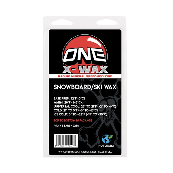 OneBall Snowboard Accessories - X-Wax 5 Pack Snowboard/Ski Wax